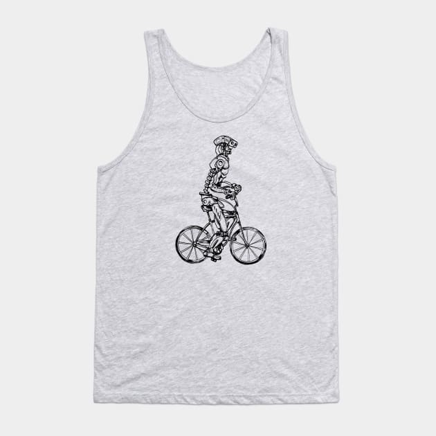 SEEMBO Robot Cycling Bicycle Bicycling Biker Biking Fun Bike Tank Top by SEEMBO